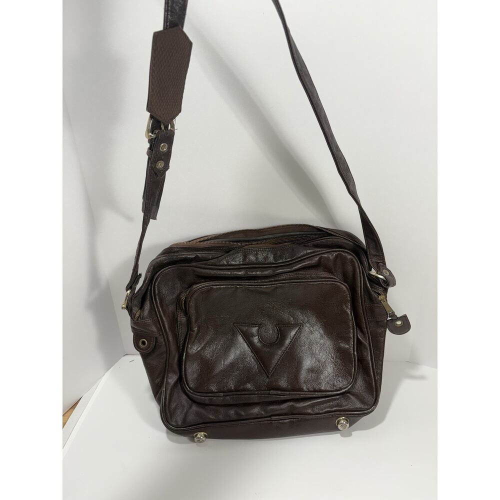 Vespucci Vintage Dark Brown Soft Leather Messenger bag Shoulder‎ Bag Luxurious
